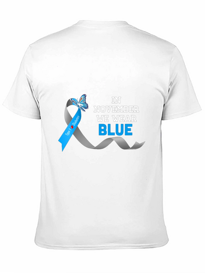 November Diabetes Awareness Blue Ribbon T-Shirt