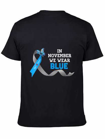 November Diabetes Awareness Blue Ribbon T-Shirt