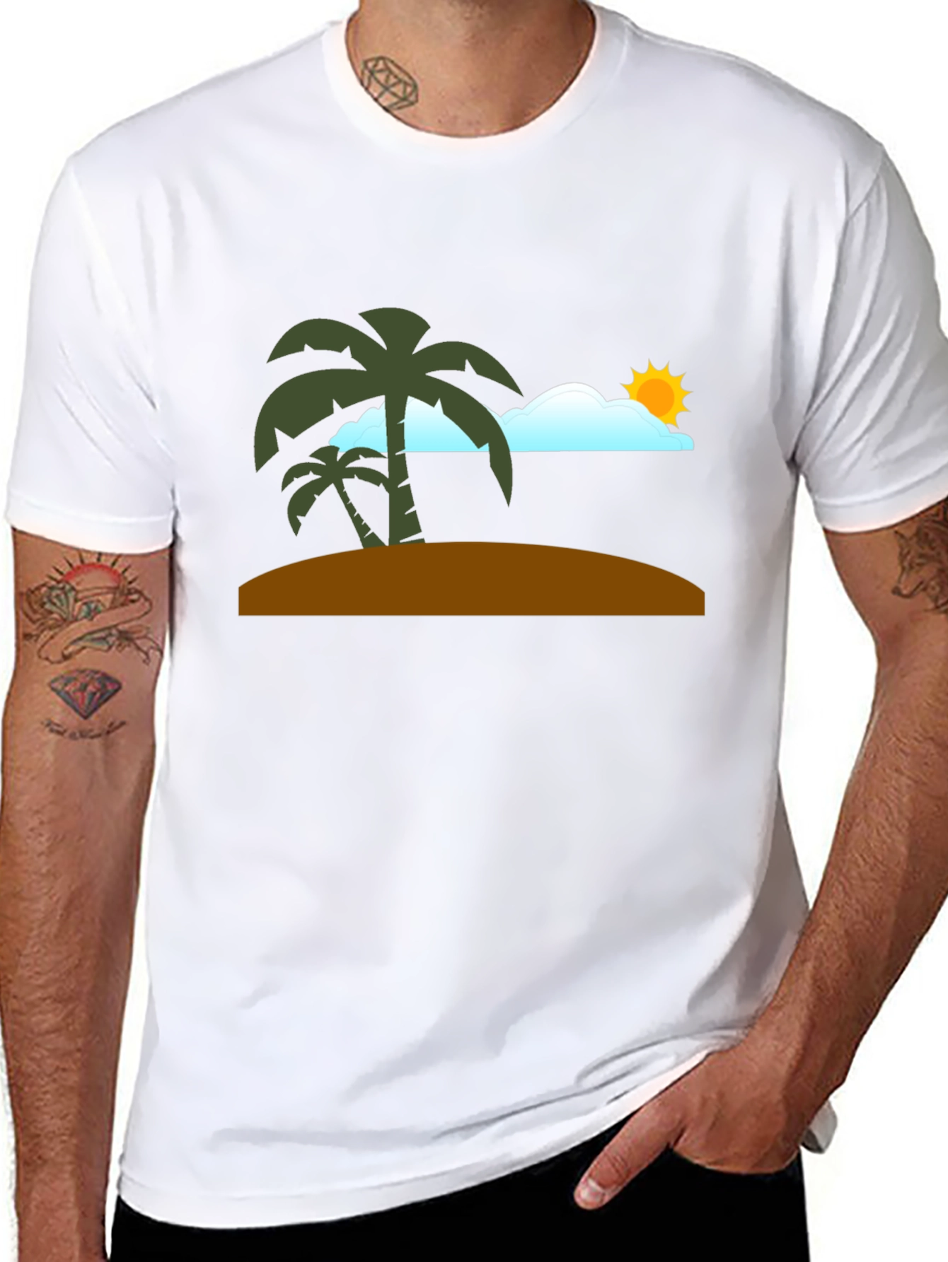 Tropical Beach Graphic T-Shirt - Vacation Vibes