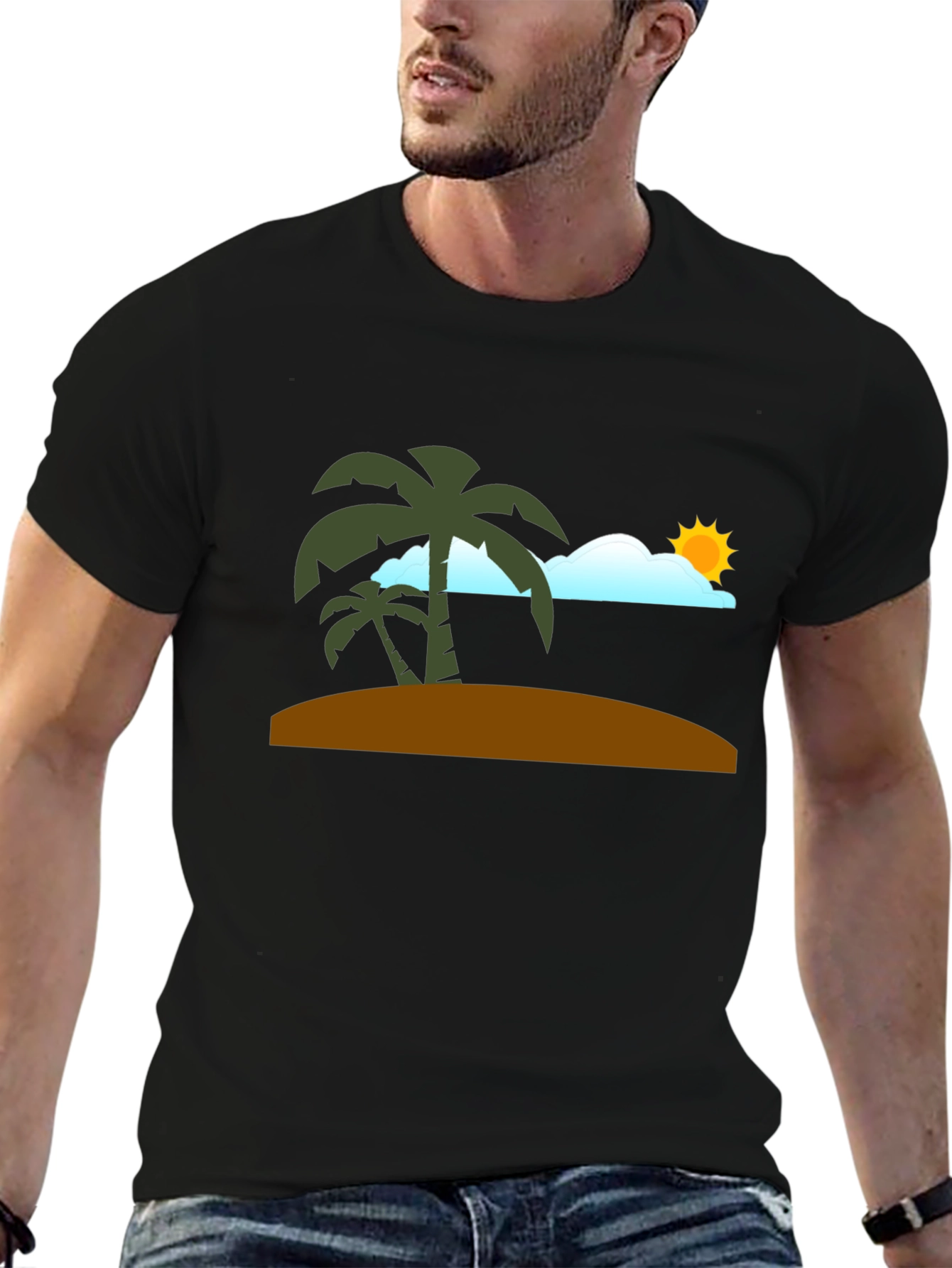 Tropical Beach Graphic T-Shirt - Vacation Vibes