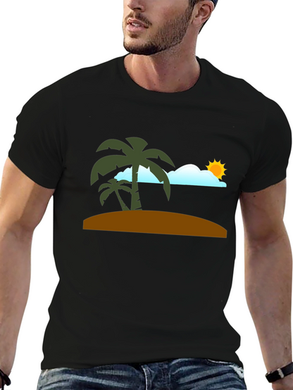 Tropical Beach Graphic T-Shirt - Vacation Vibes
