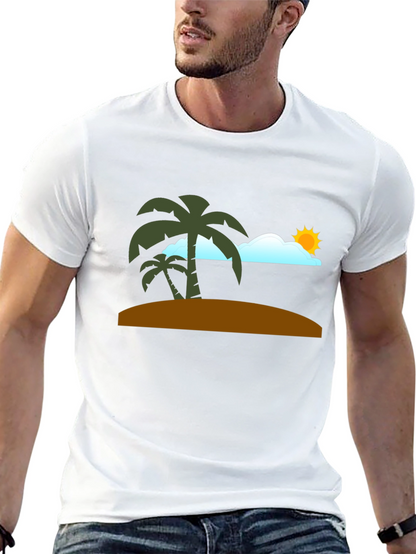 Tropical Beach Graphic T-Shirt - Vacation Vibes