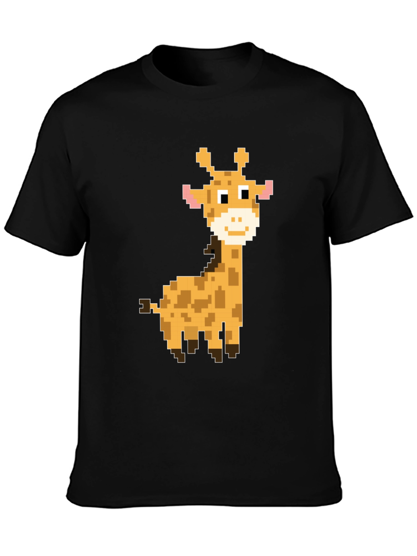 Pixel Giraffe Graphic Tee - Fun Casual Style