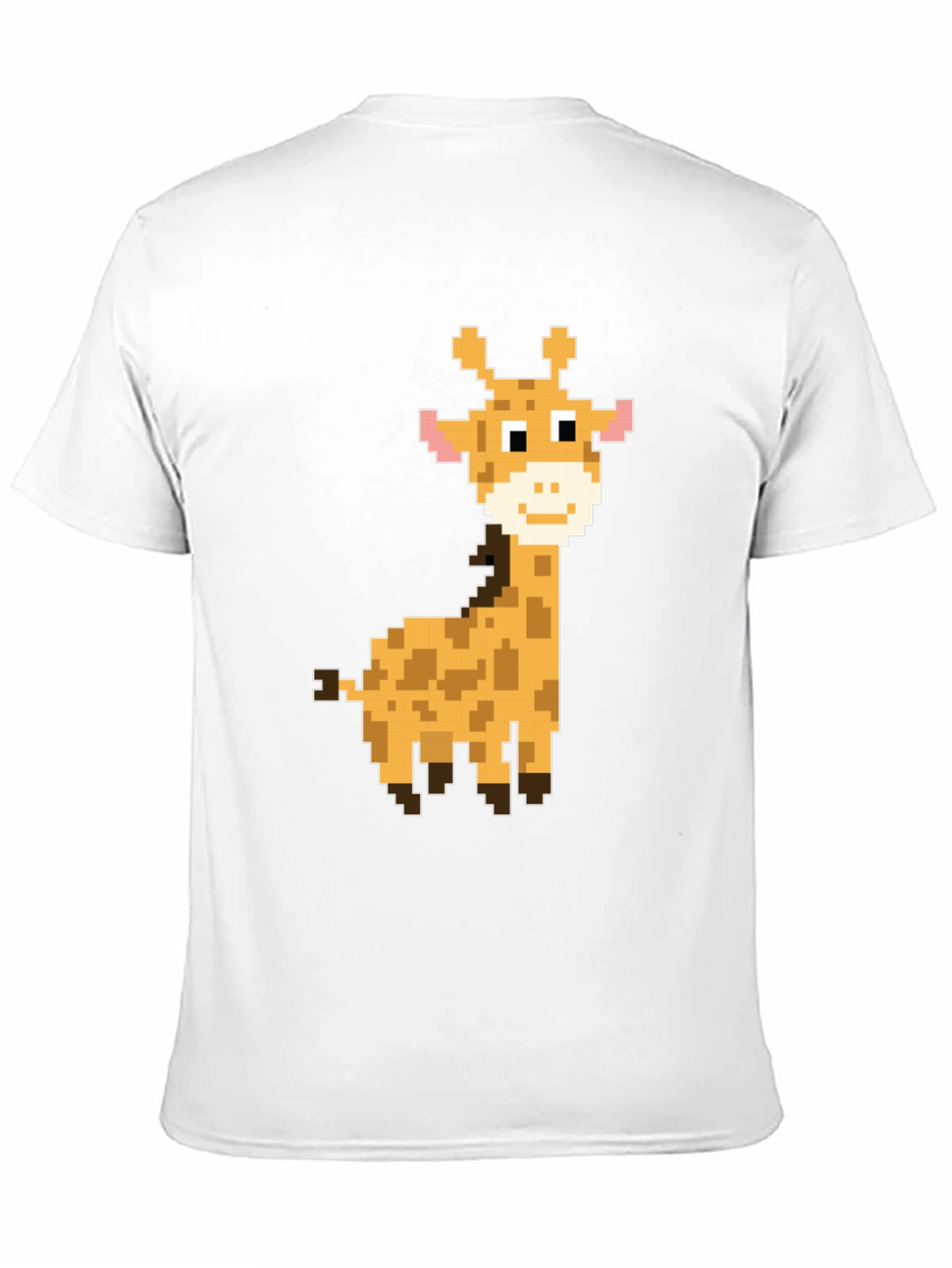 Pixel Giraffe Graphic Tee - Fun Casual Style