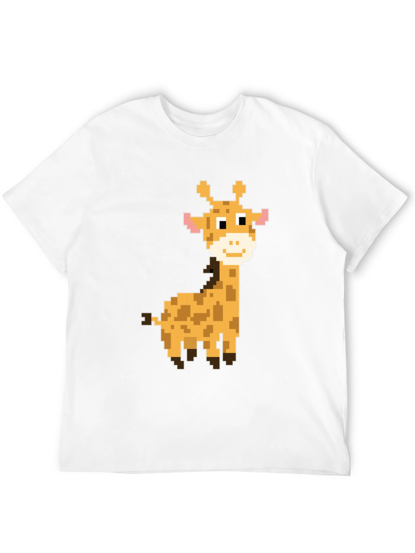Pixel Giraffe Graphic Tee - Fun Casual Style