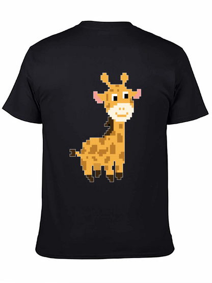 Pixel Giraffe Graphic Tee - Fun Casual Style