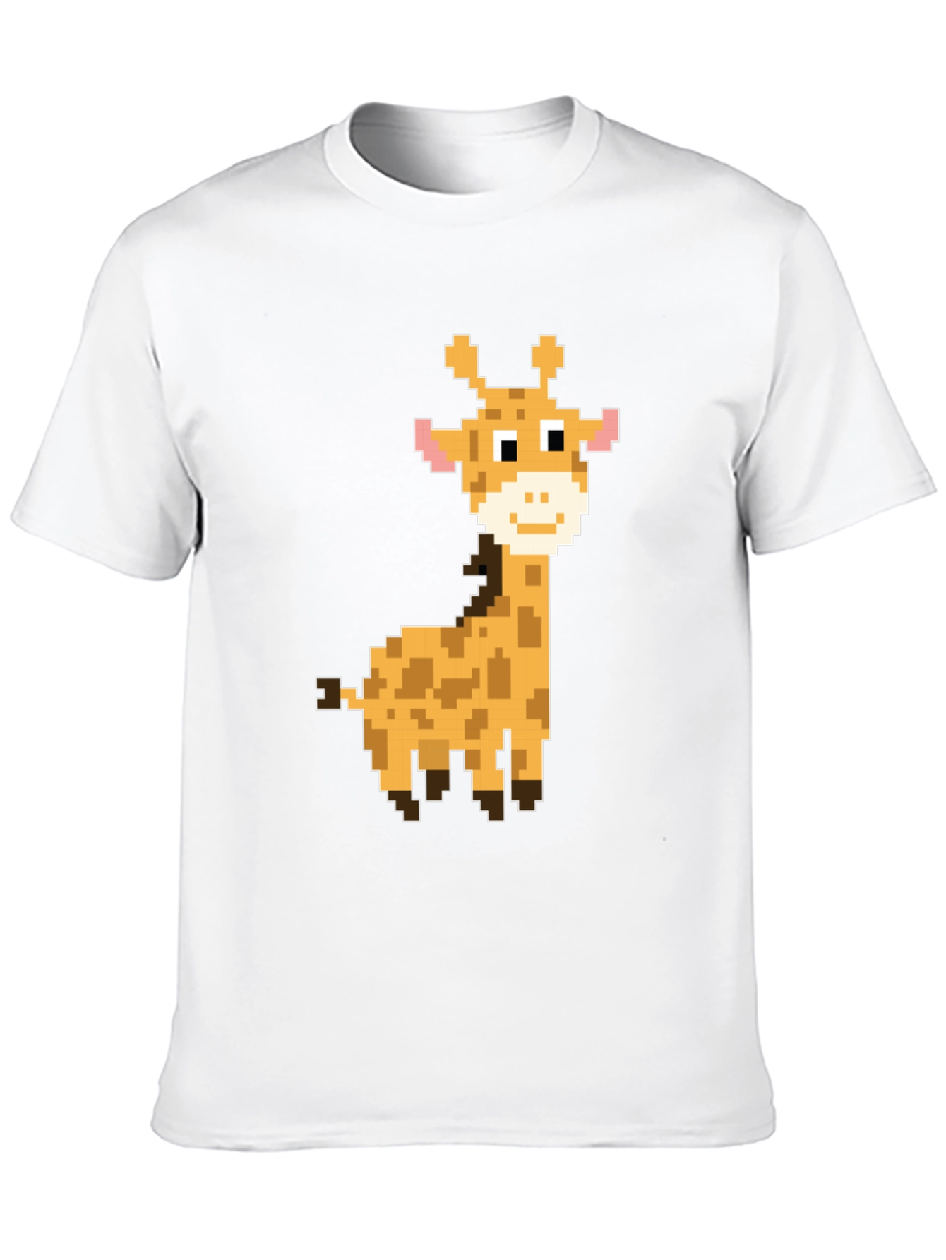 Pixel Giraffe Graphic Tee - Fun Casual Style