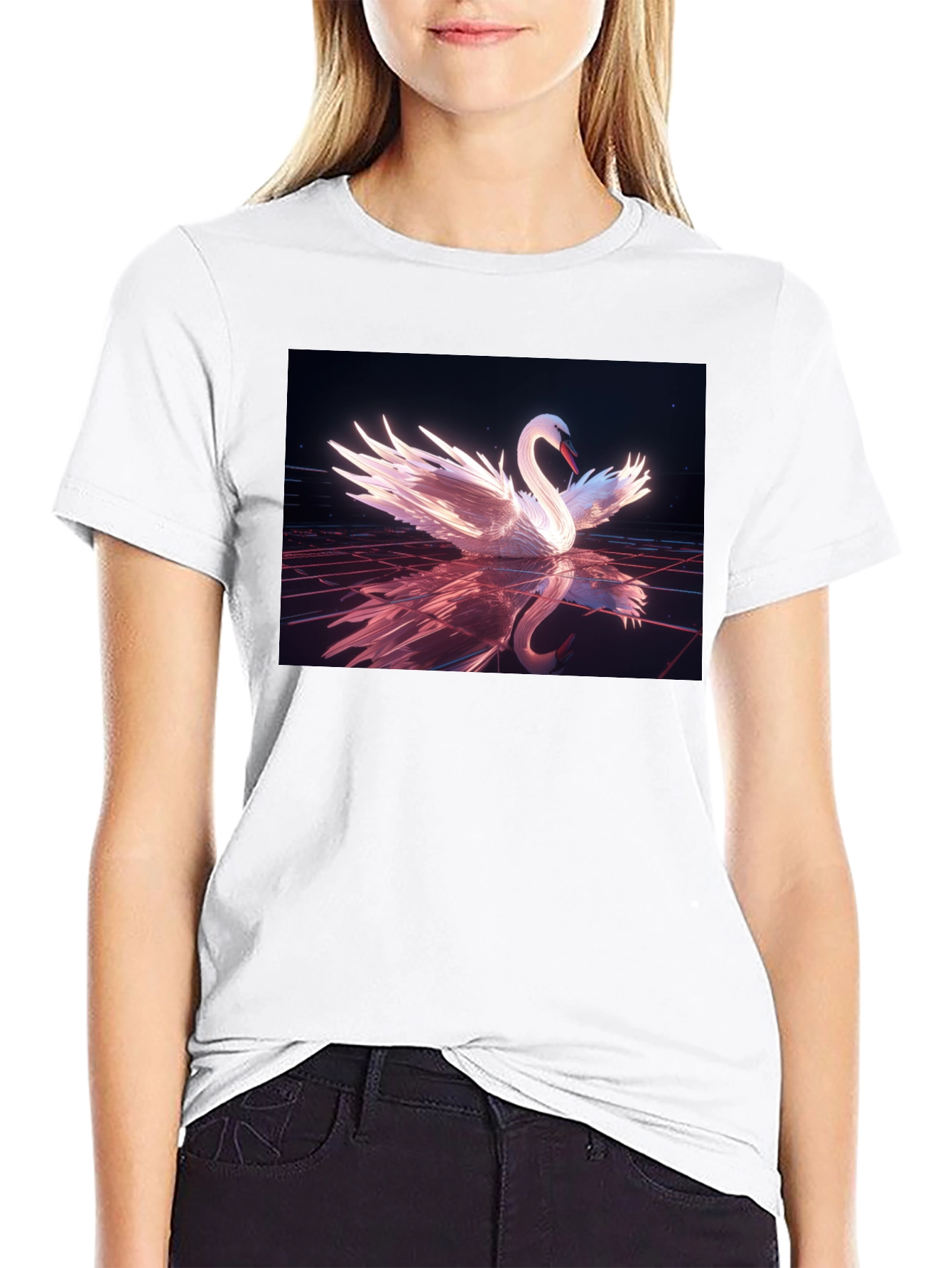 Swan Reflection Graphic Tee