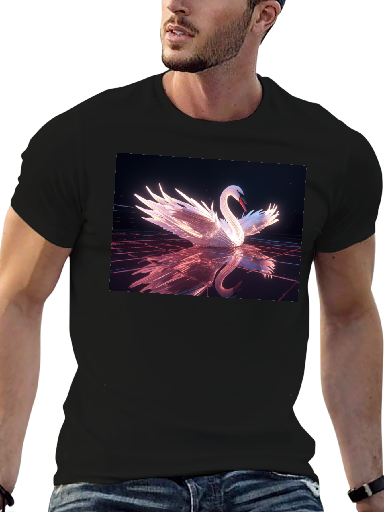 Swan Reflection Graphic Tee