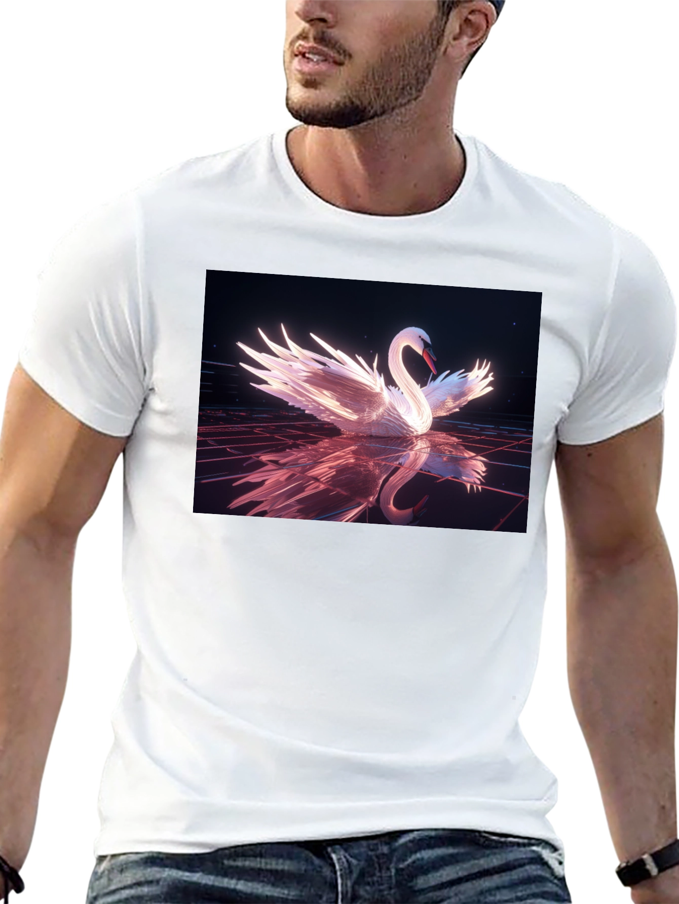 Swan Reflection Graphic Tee