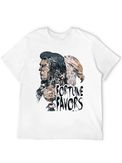Fortune Favors Black Graphic T-Shirt
