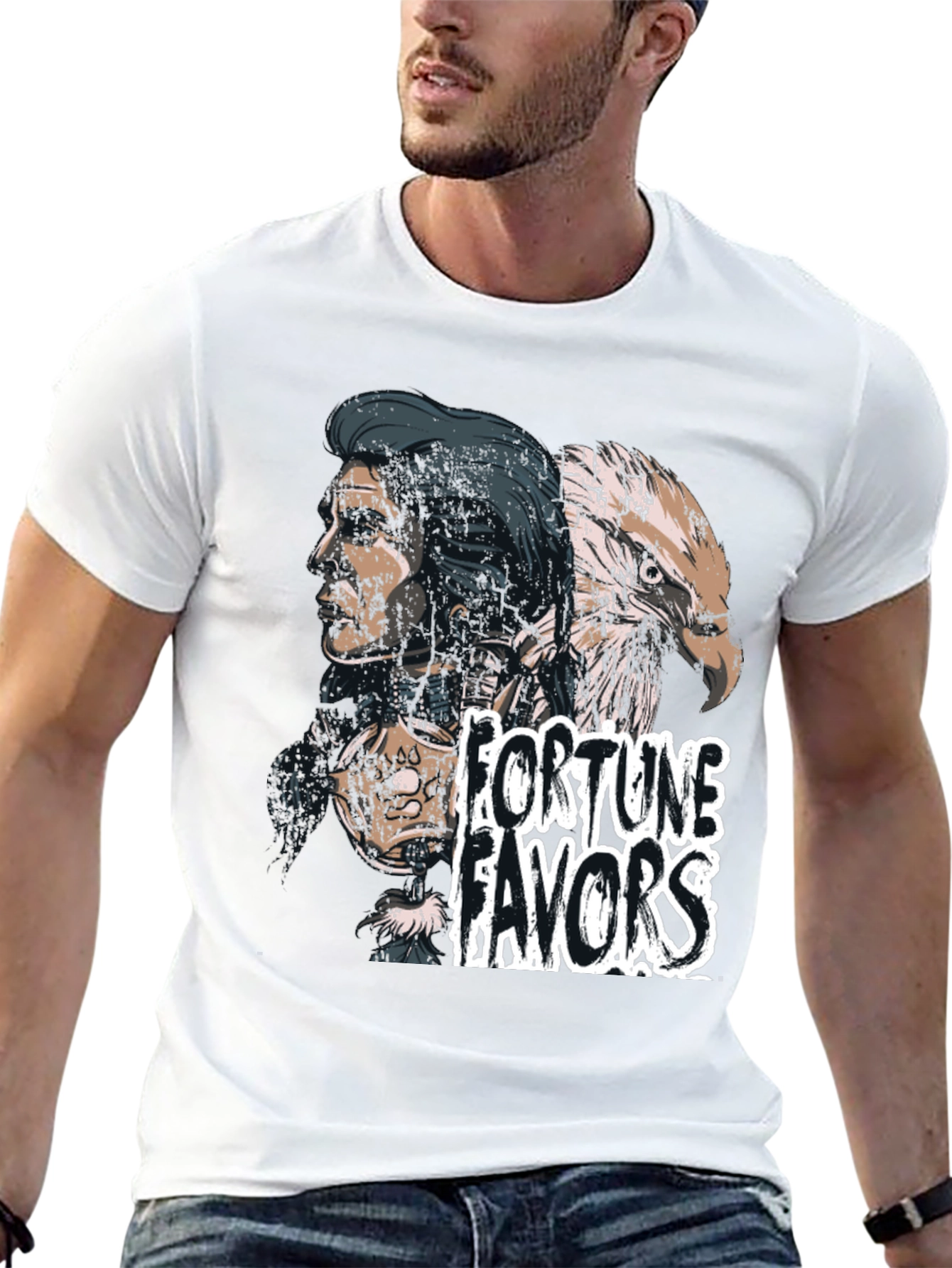 Fortune Favors Black Graphic T-Shirt