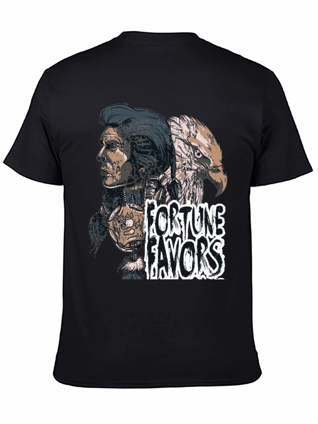 Fortune Favors Black Graphic T-Shirt