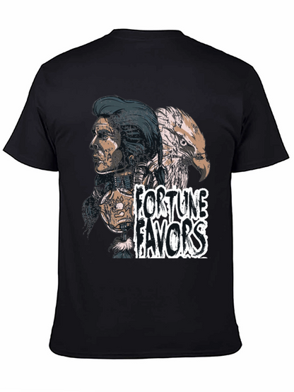 Fortune Favors Black Graphic T-Shirt