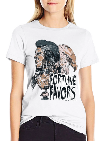 Fortune Favors Black Graphic T-Shirt
