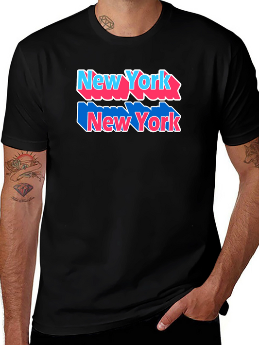 New York Graphic Tee Black Cotton Shirt