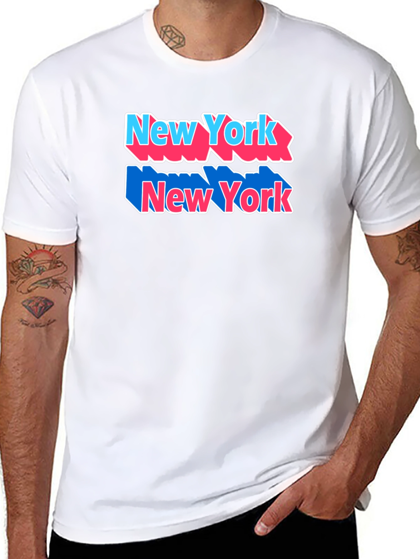 New York Graphic Tee Black Cotton Shirt
