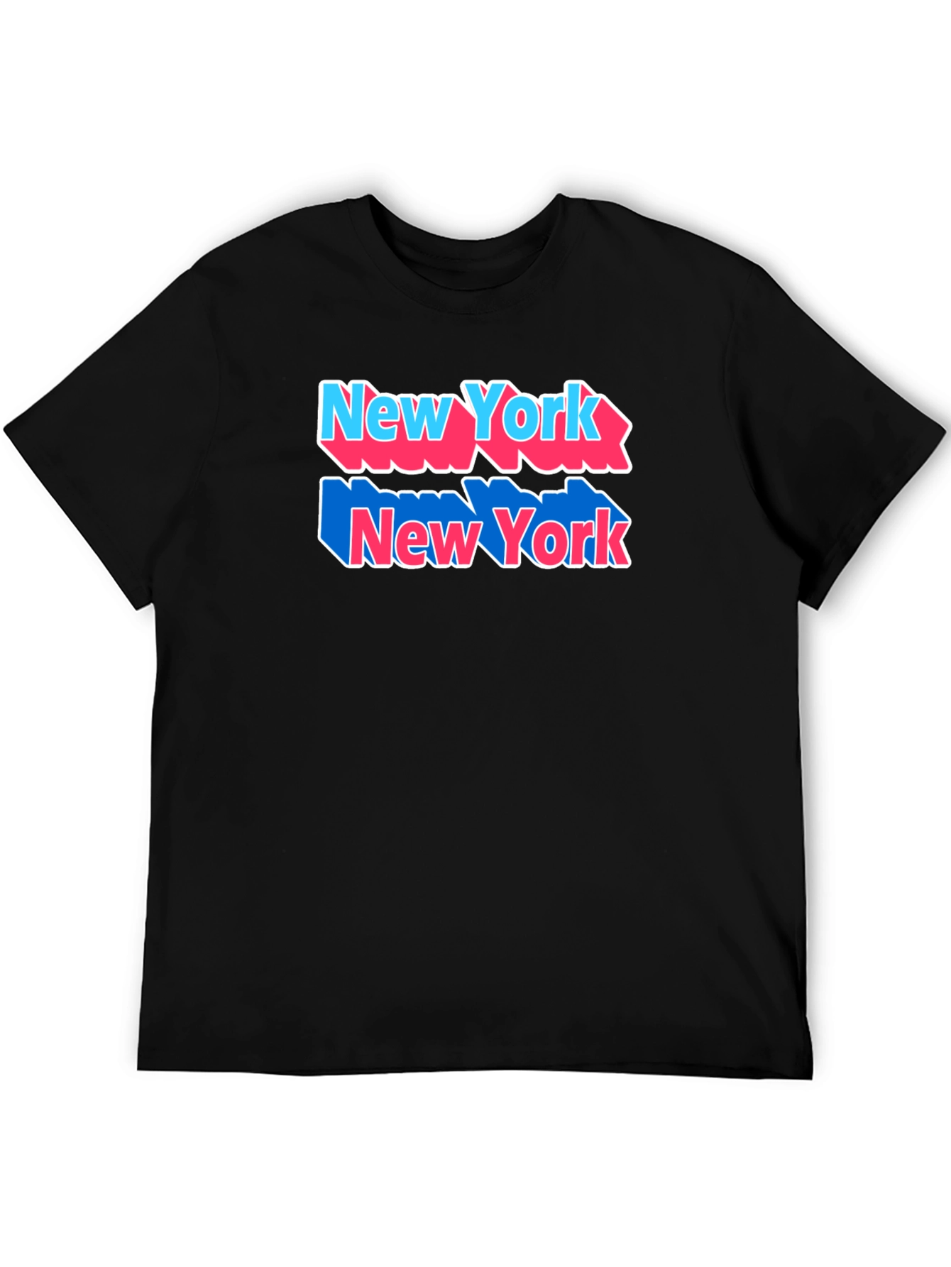 New York Graphic Tee Black Cotton Shirt