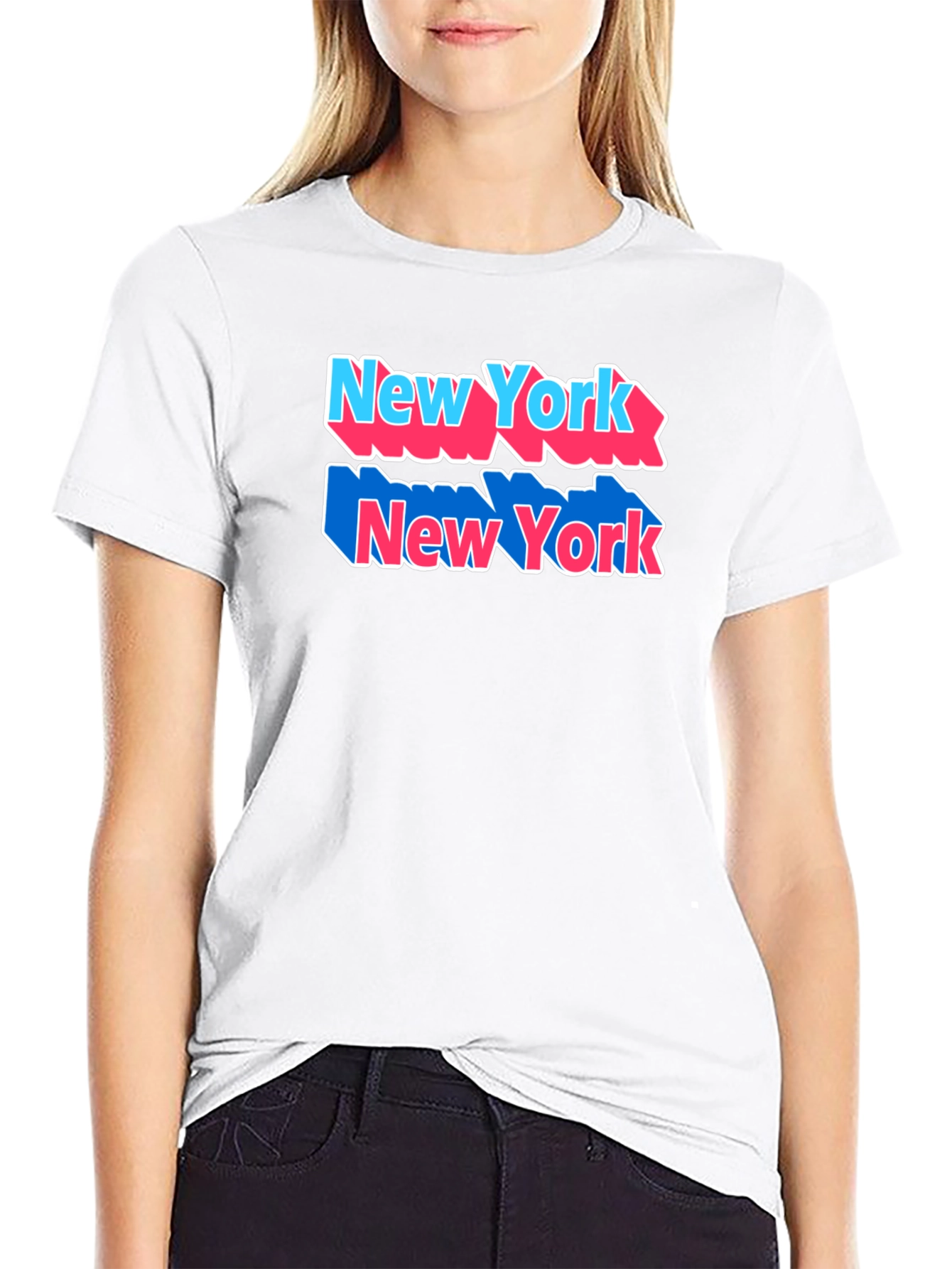New York Graphic Tee Black Cotton Shirt