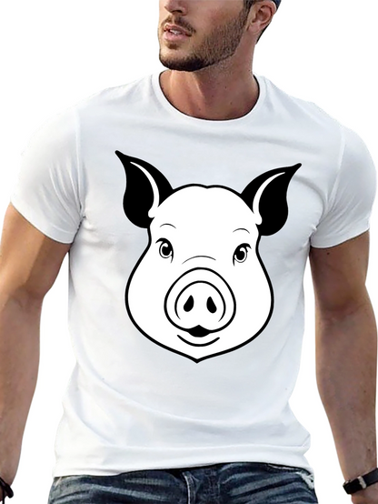 Pig Face Graphic T-Shirt - Unisex Black Tee