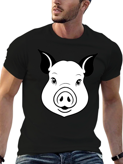 Pig Face Graphic T-Shirt - Unisex Black Tee