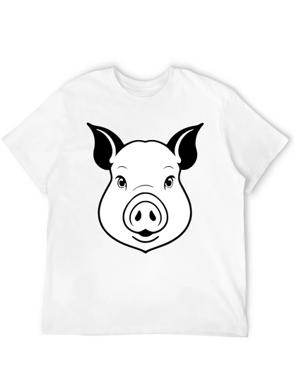 Pig Face Graphic T-Shirt - Unisex Black Tee