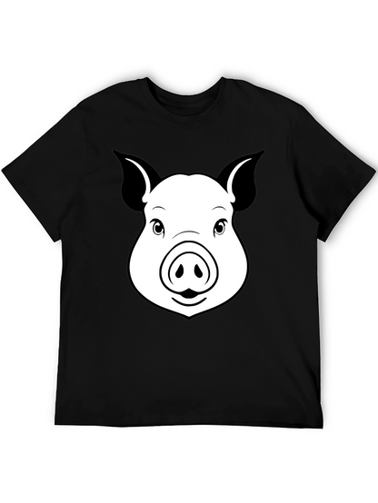 Pig Face Graphic T-Shirt - Unisex Black Tee