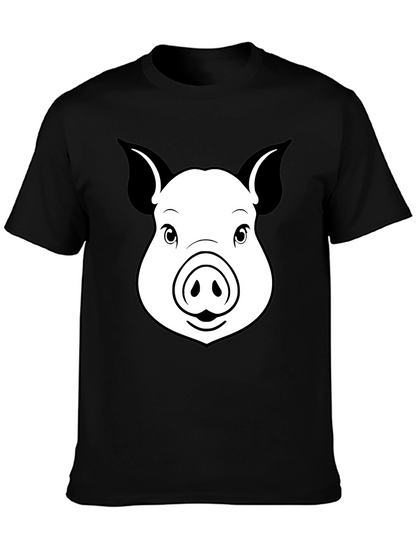 Pig Face Graphic T-Shirt - Unisex Black Tee
