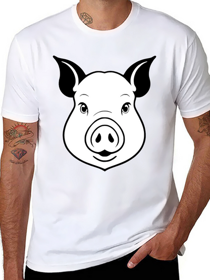 Pig Face Graphic T-Shirt - Unisex Black Tee