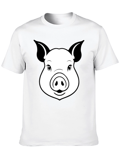 Pig Face Graphic T-Shirt - Unisex Black Tee