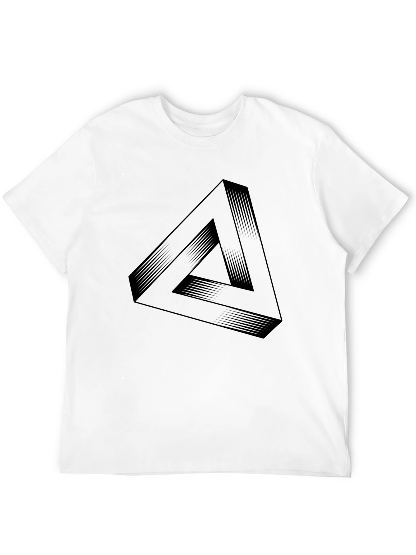Optical Illusion Triangle Black T-Shirt