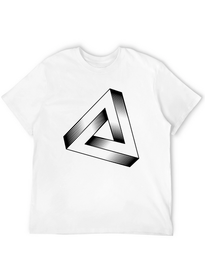 Optical Illusion Triangle Black T-Shirt