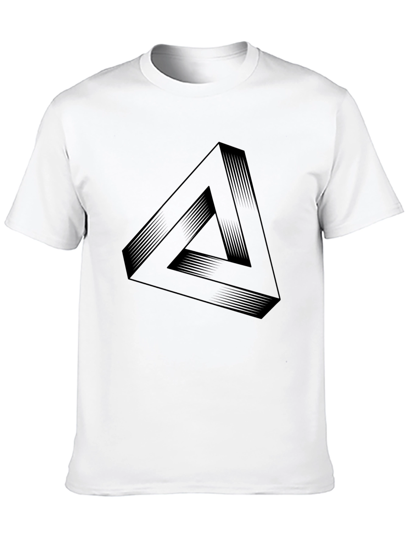 Optical Illusion Triangle Black T-Shirt