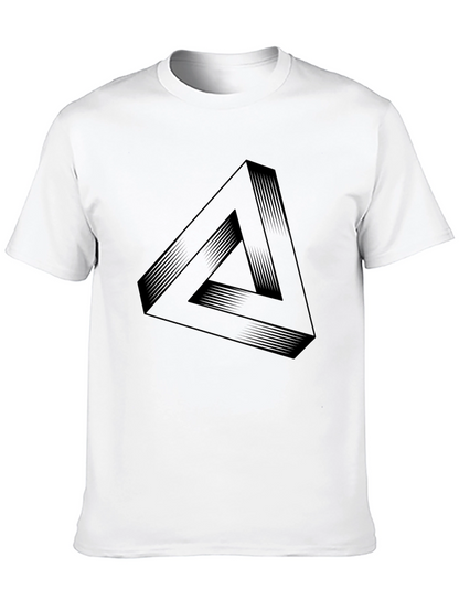 Optical Illusion Triangle Black T-Shirt