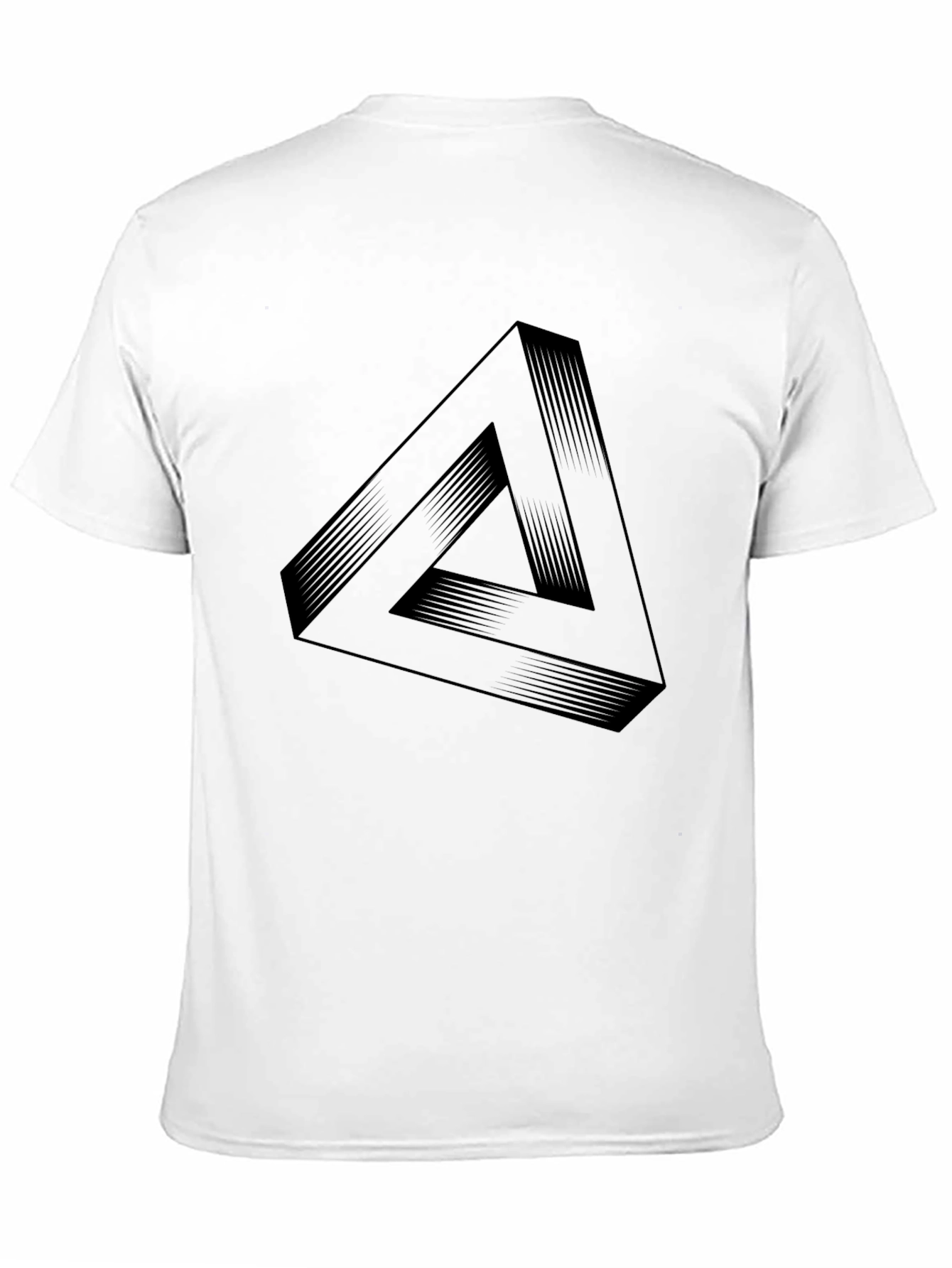 Optical Illusion Triangle Black T-Shirt