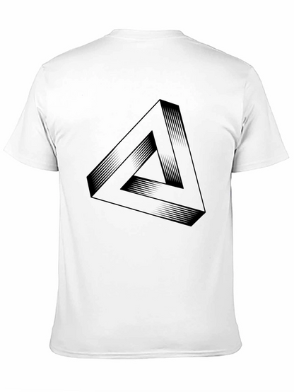 Optical Illusion Triangle Black T-Shirt