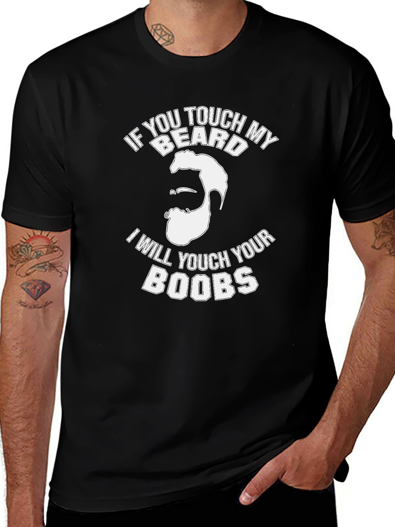 Funny Graphic Tee - If You Touch My Beard...