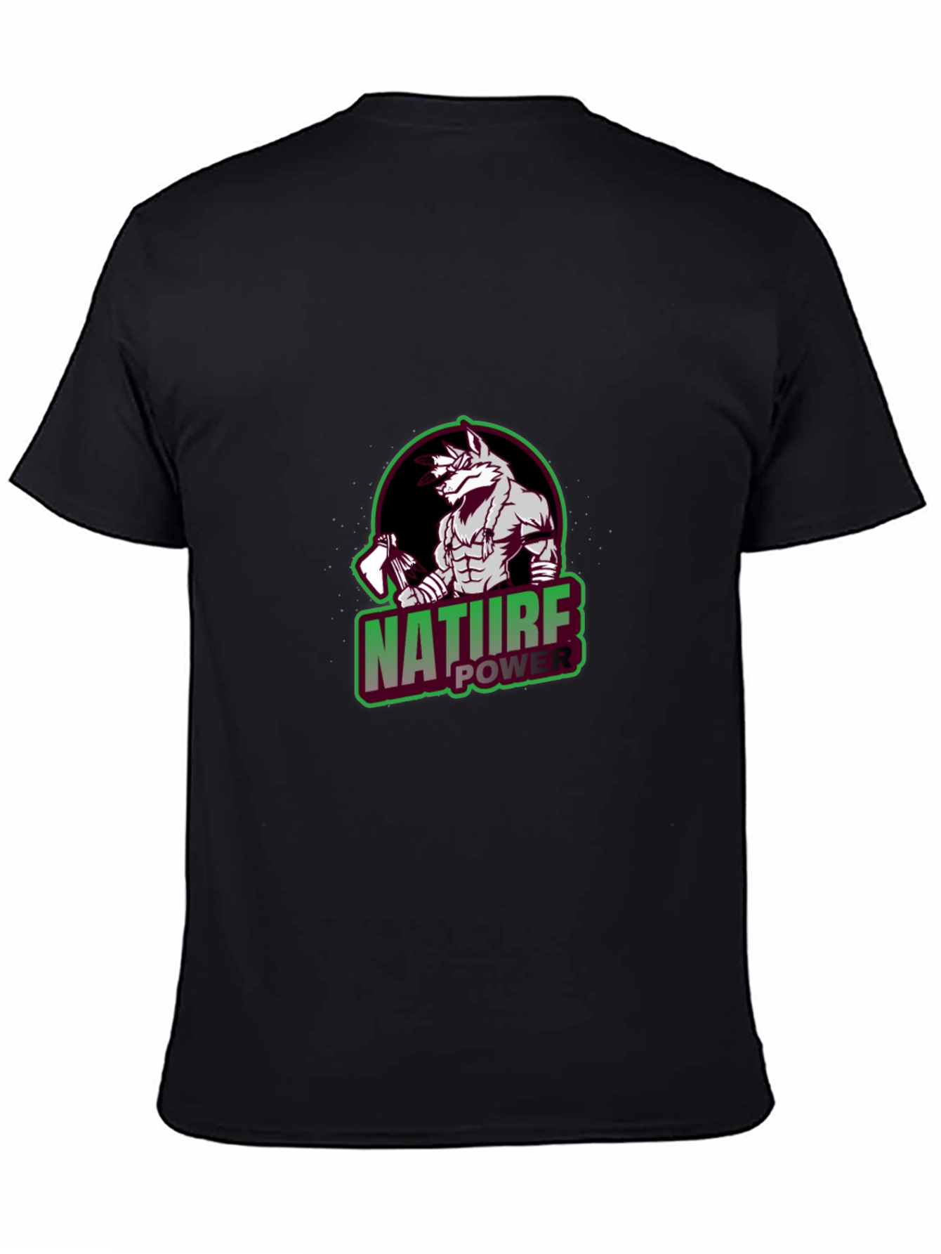 Nature Power Wolf Graphic T-Shirt