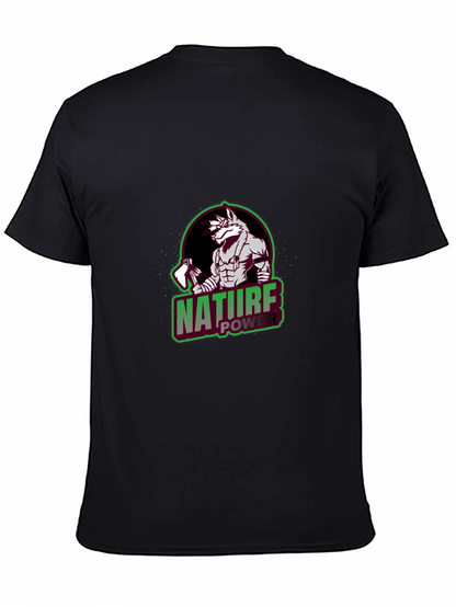 Nature Power Wolf Graphic T-Shirt