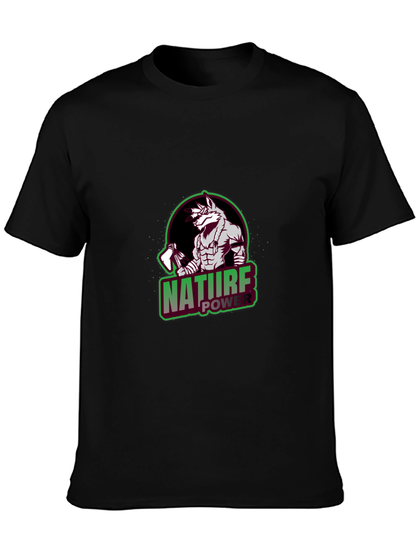 Nature Power Wolf Graphic T-Shirt