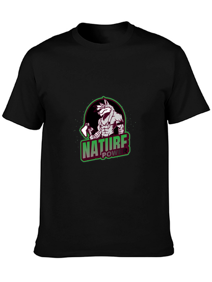 Nature Power Wolf Graphic T-Shirt