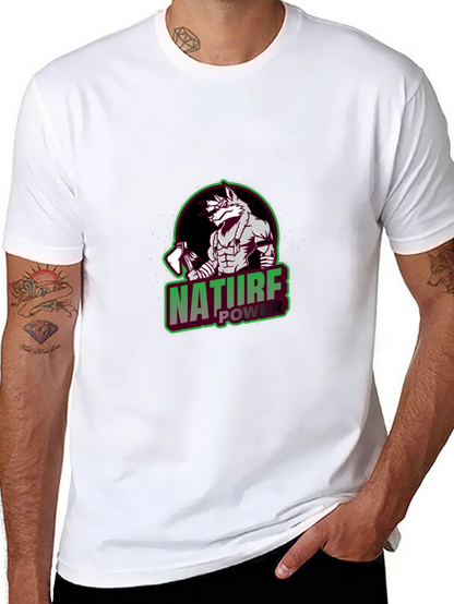Nature Power Wolf Graphic T-Shirt
