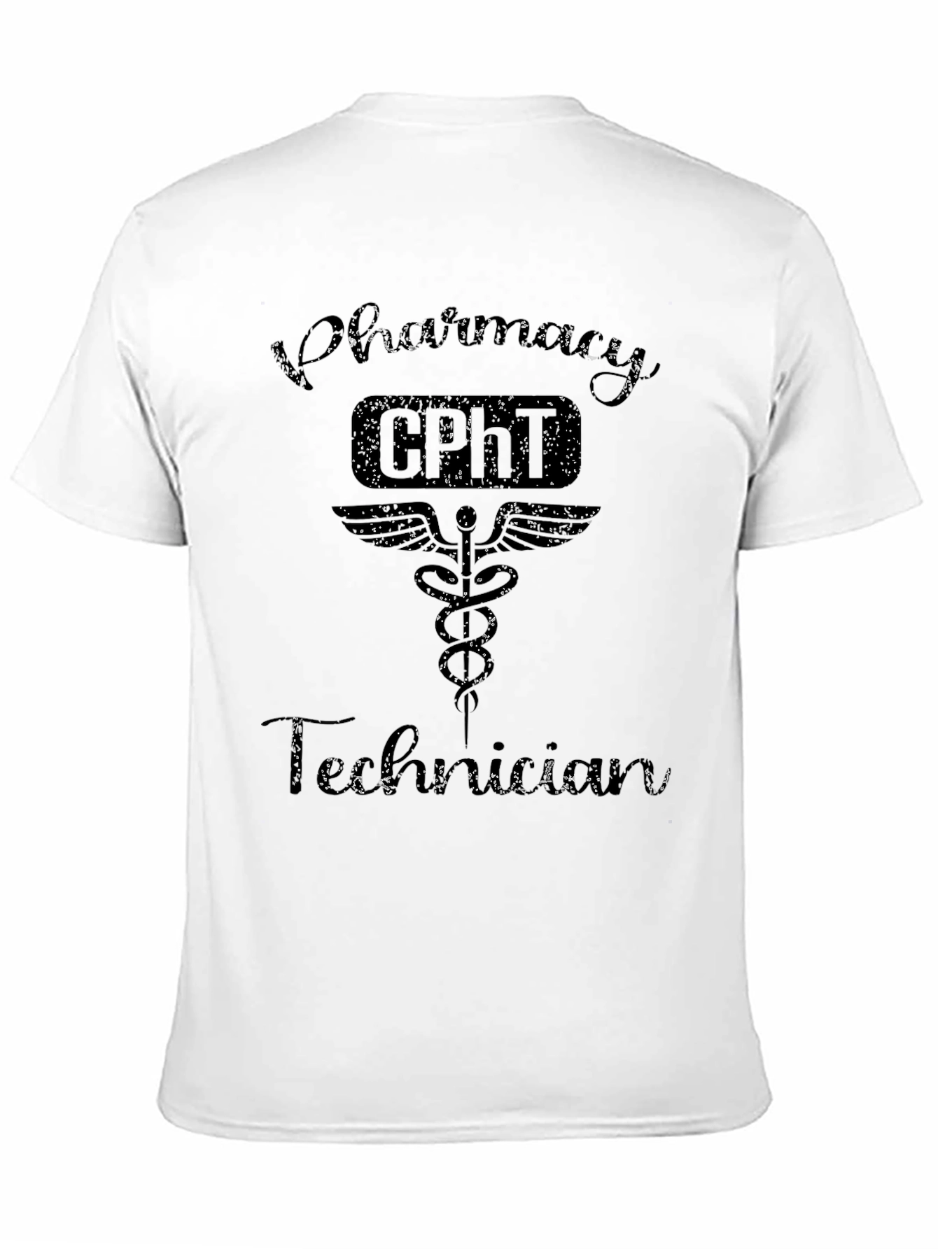 Pharmacy Technician CPhT Caduceus Black T-Shirt