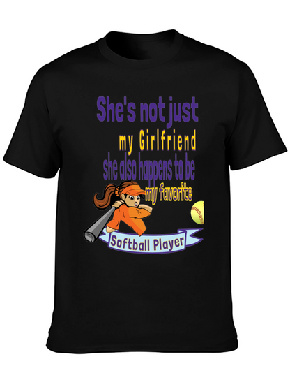 Softball Girlfriend Graphic T-Shirt