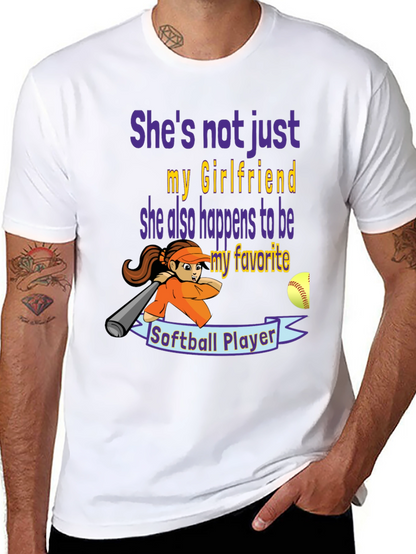 Softball Girlfriend Graphic T-Shirt