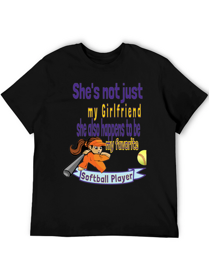 Softball Girlfriend Graphic T-Shirt
