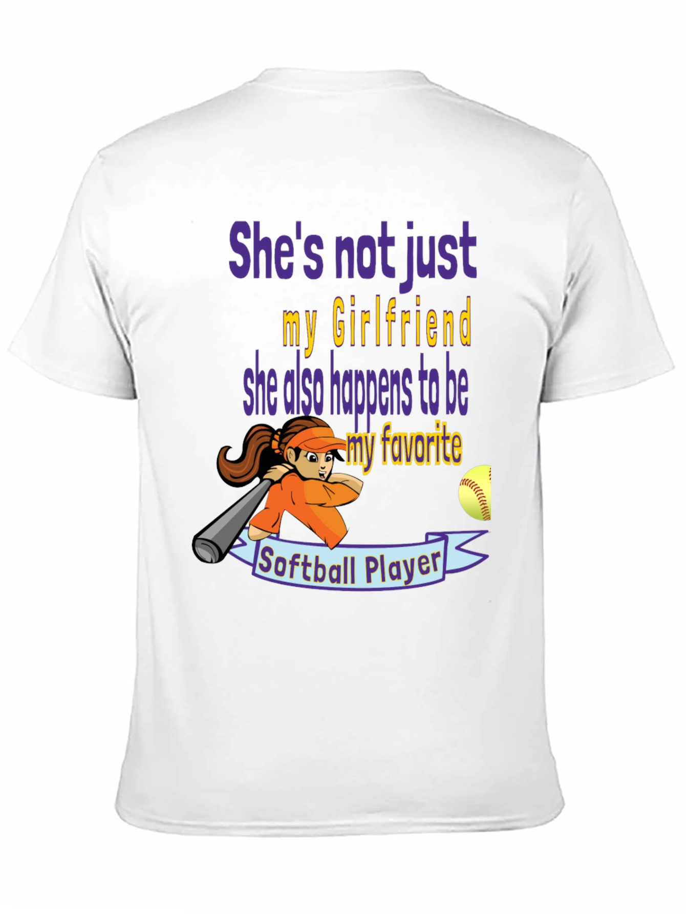 Softball Girlfriend Graphic T-Shirt