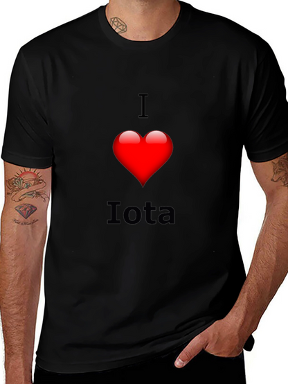 I Heart Iota T-Shirt - Black Casual Tee