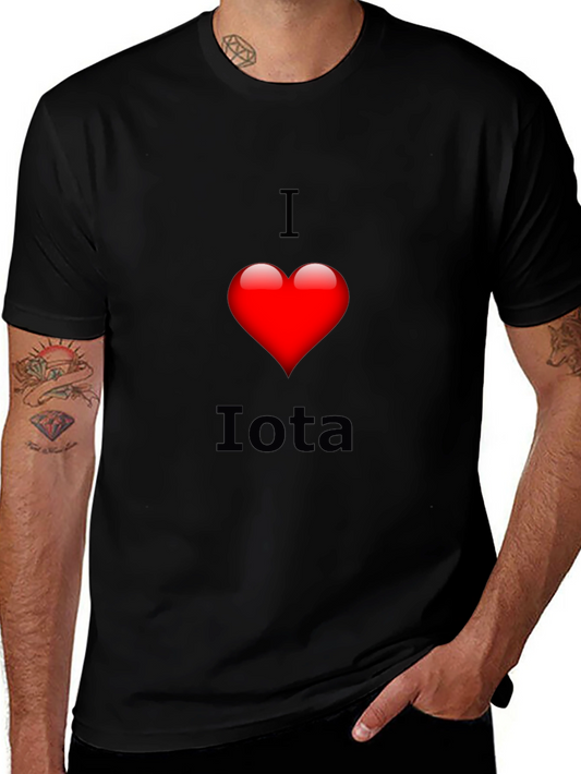 I Heart Iota T-Shirt - Black Casual Tee