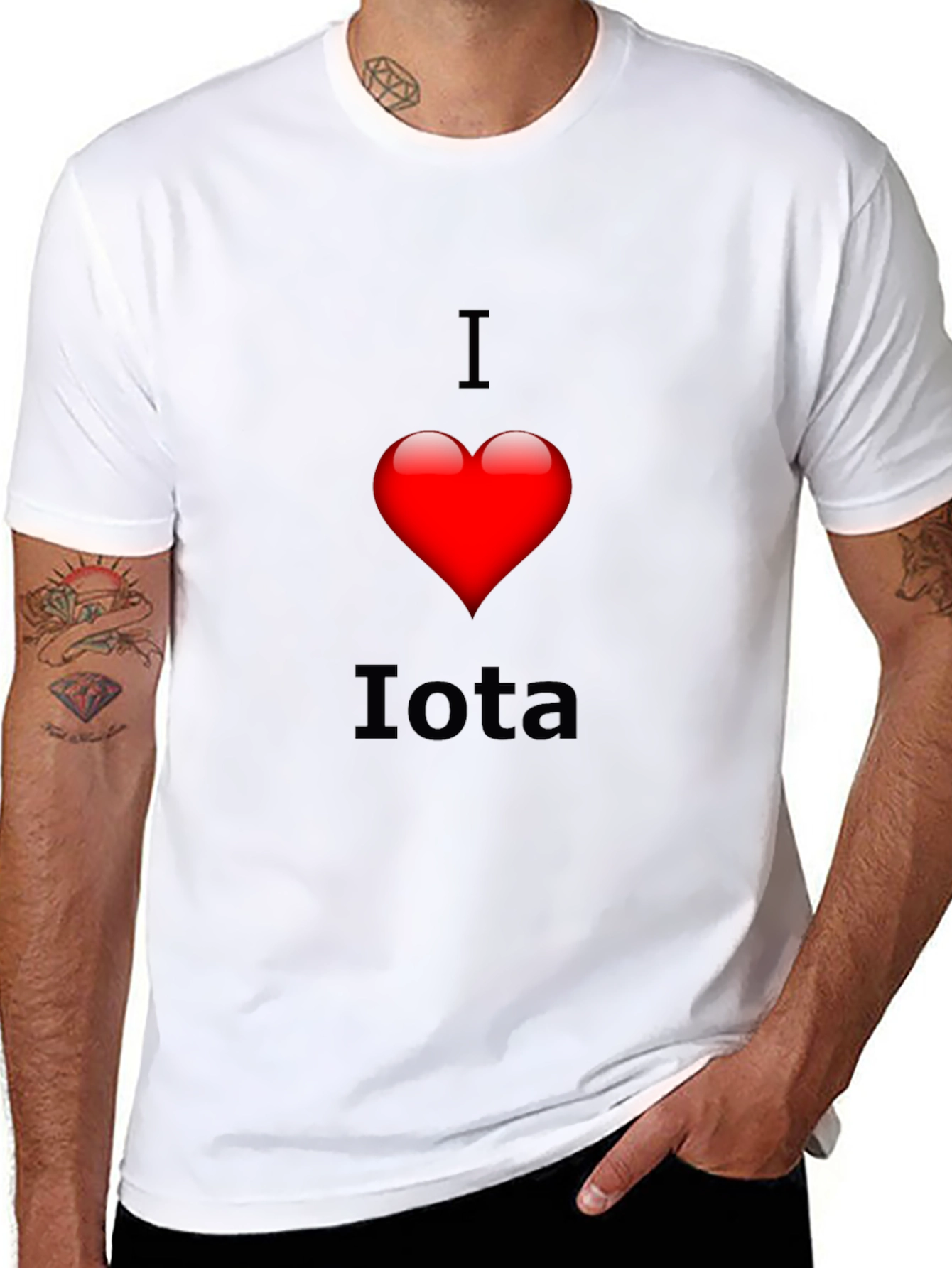 I Heart Iota T-Shirt - Black Casual Tee